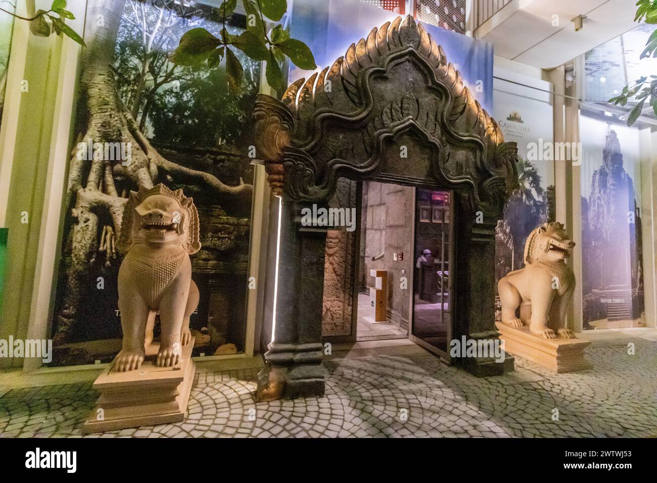 DUBAI, UAE - OCTOBER 28, 2021: Entrance of Cambodia pavilion at Expo ...