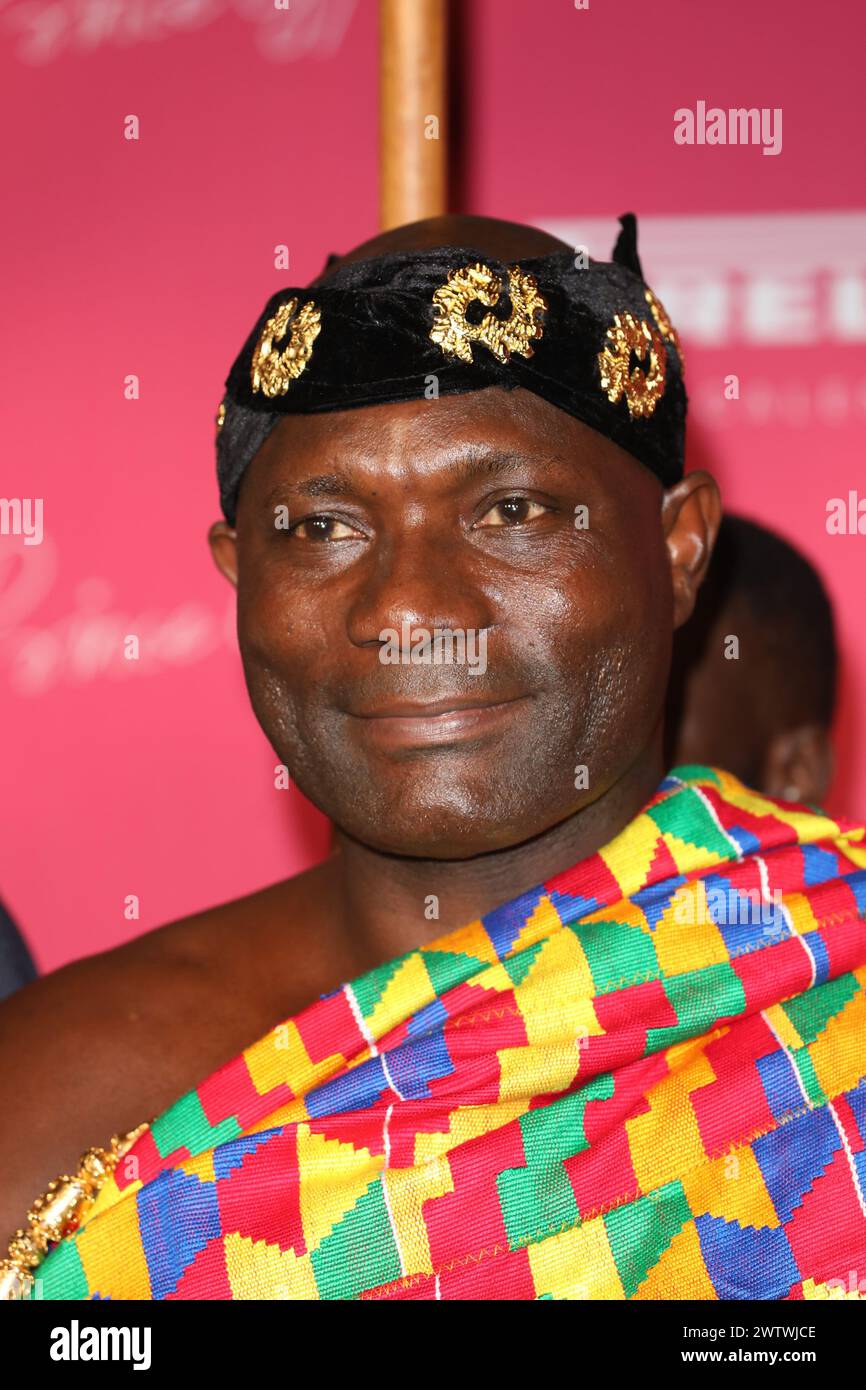 HRH Baafuor Agyei Fosu II, spokesperson on behalf of His Royal Majesty Otumfuo Osei Tutu II, King of Ashanti Kingdom attends the gala event to celebra Stock Photo