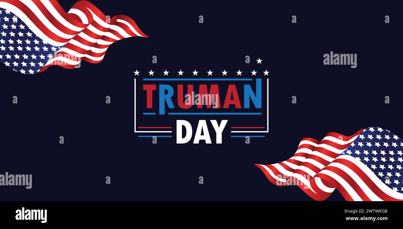 You can download Truman Day Banners and Templates on your smartphone, tablet, or computer Stock Vector