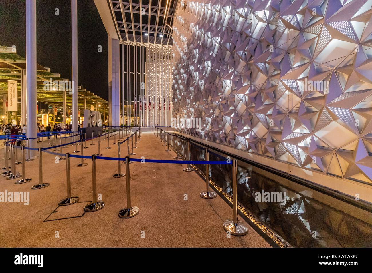 DUBAI, UAE - OCTOBER 30, 2021: USA pavilion at Expo 2020 in Dubai, United Arab Emirates. Stock Photo