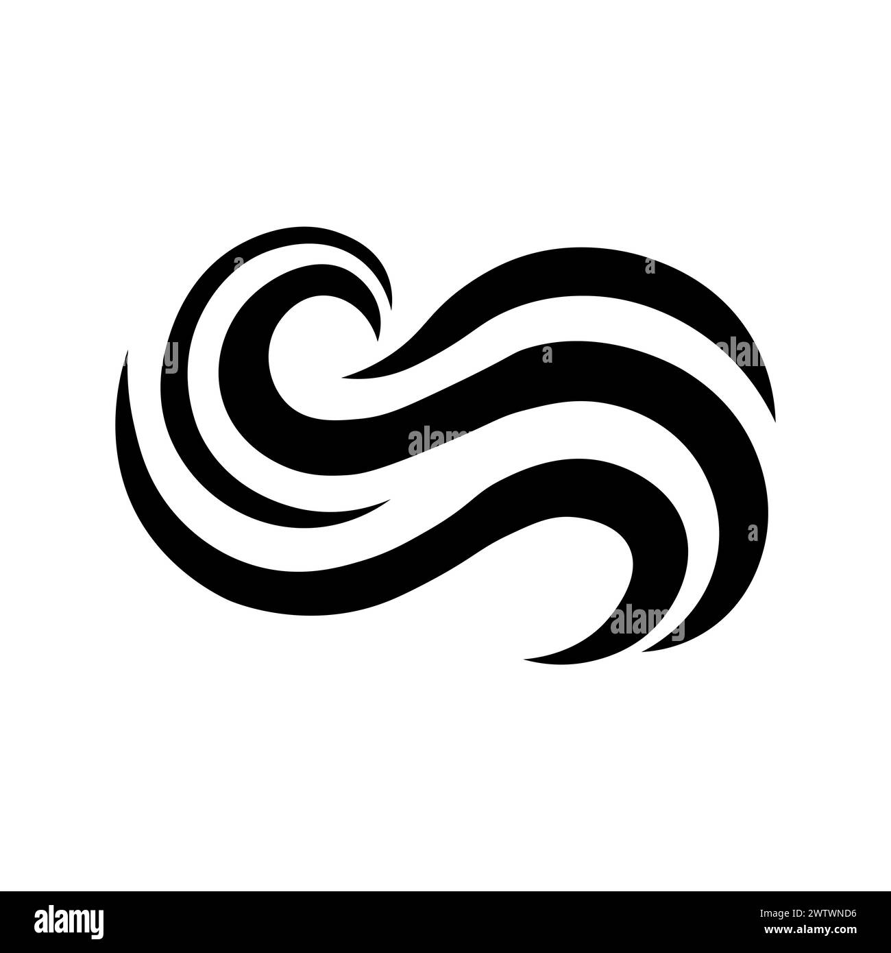 vector abstract waves icon on white background Stock Vector Image & Art ...