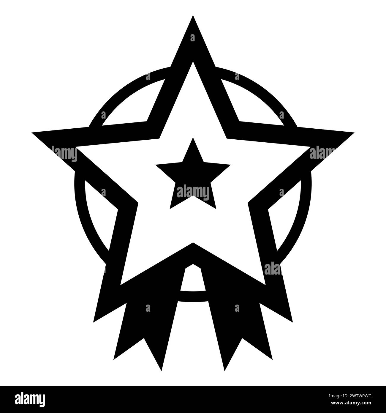 black vector award icon on white background Stock Vector Image & Art ...