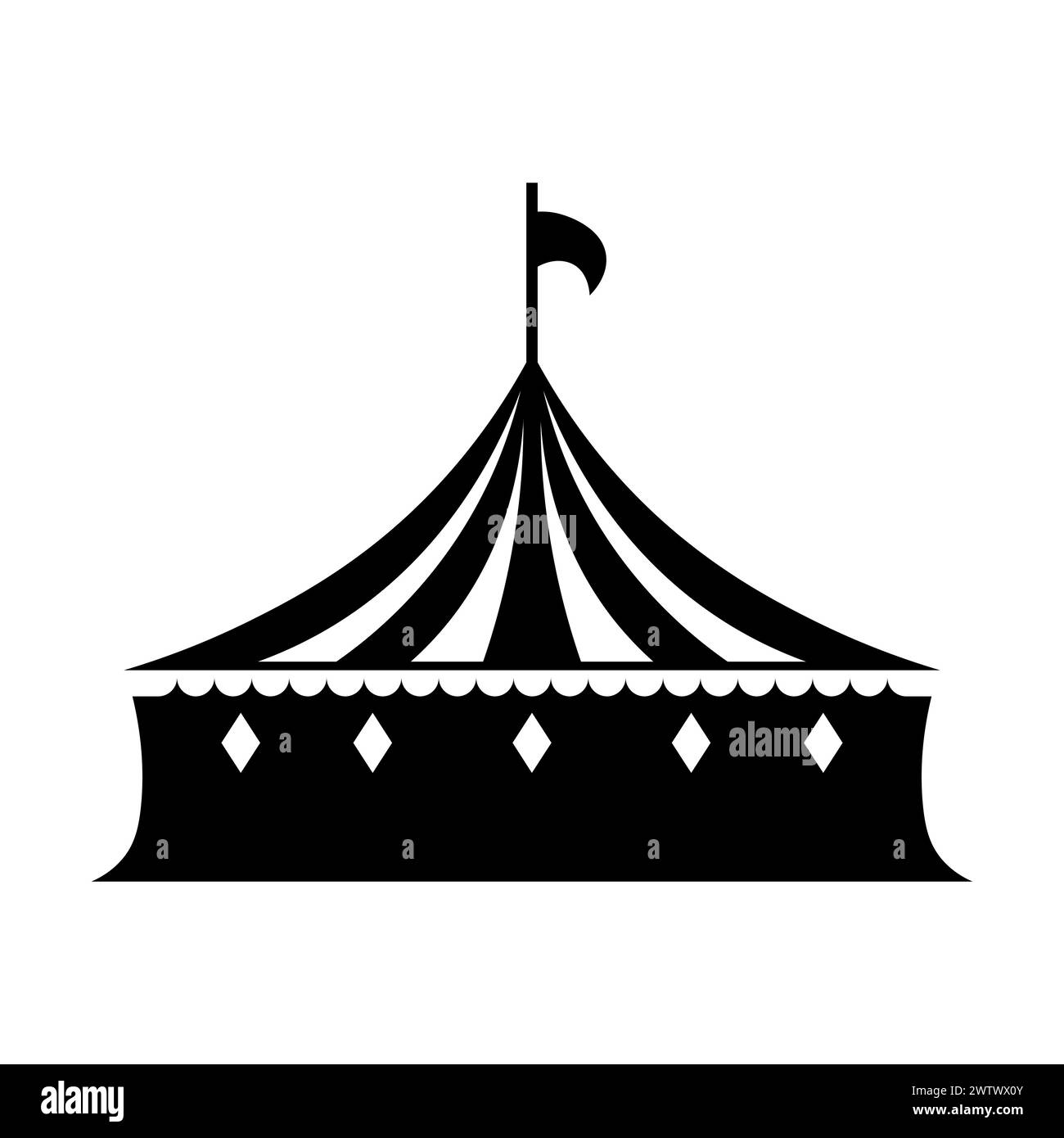black vector circus icon on white background Stock Vector Image & Art ...
