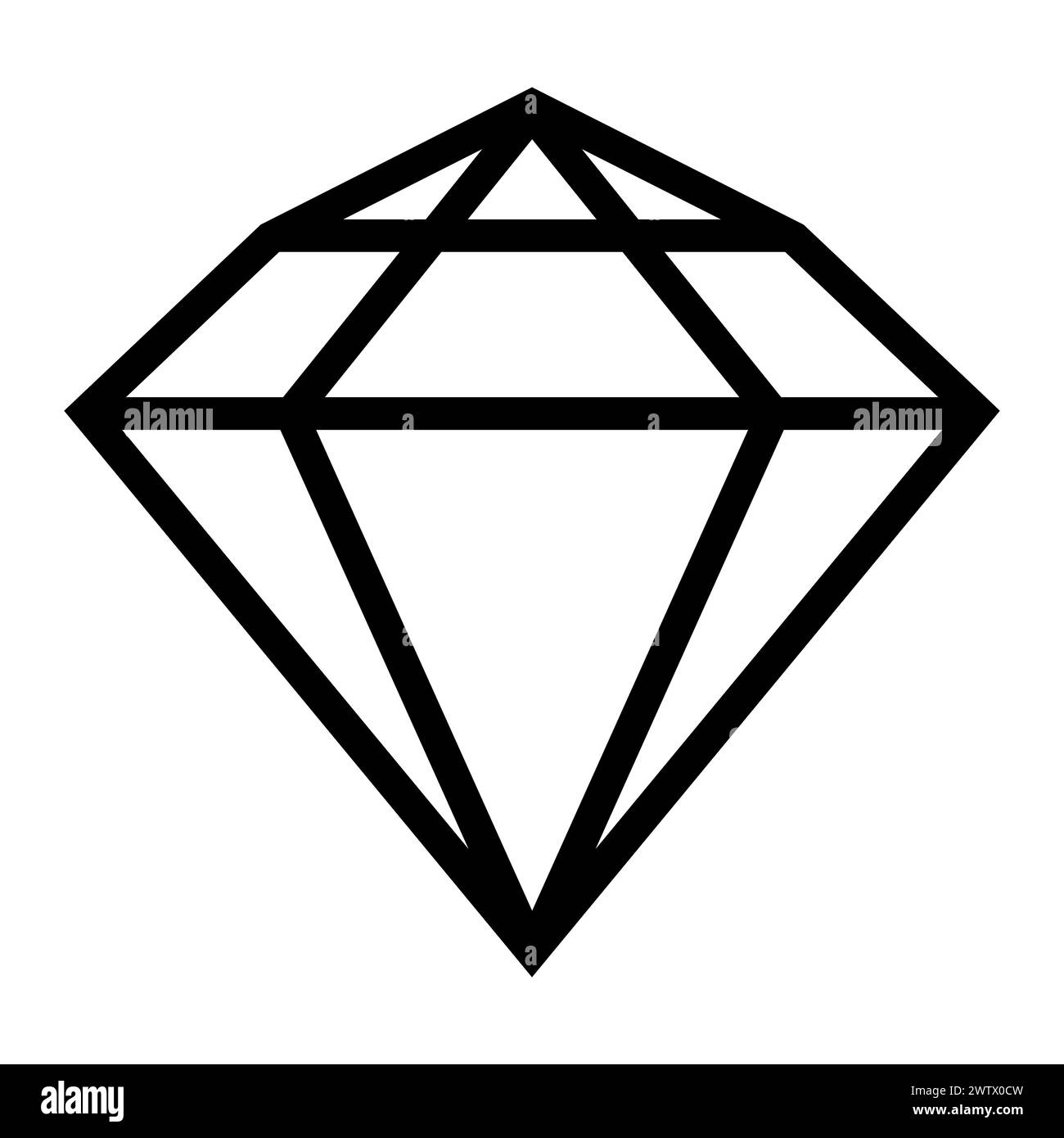black vector diamond icon on white background Stock Vector Image & Art ...