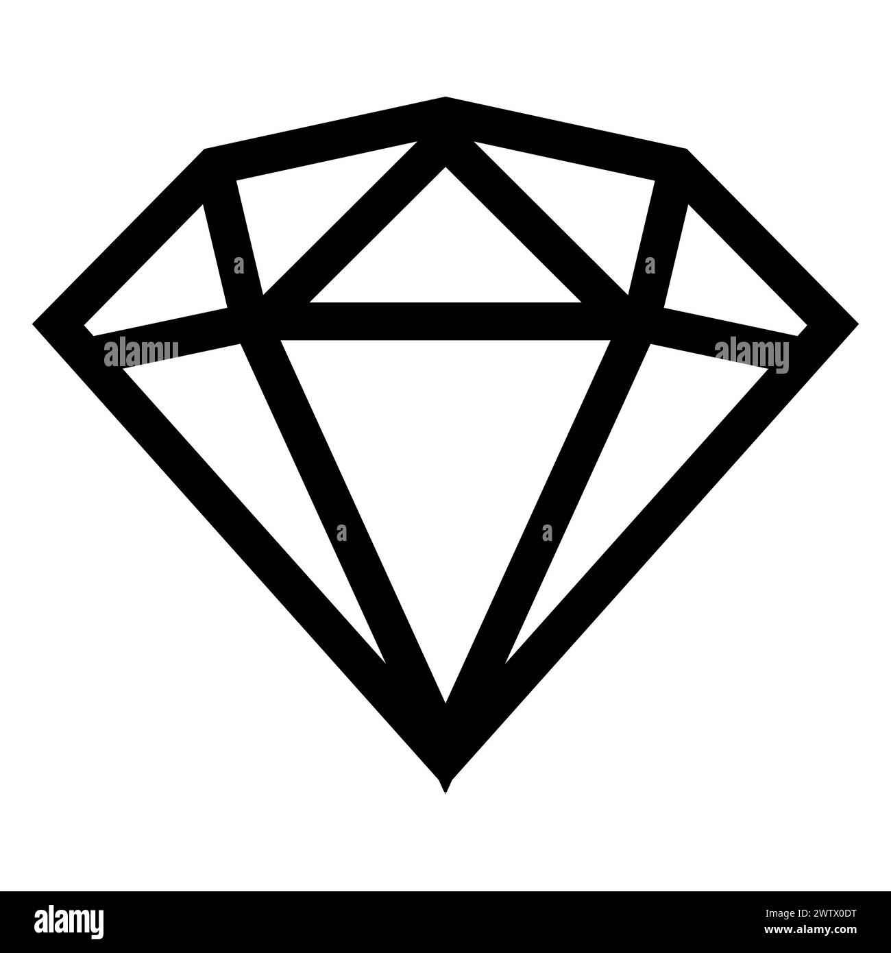 black vector diamond icon on white background Stock Vector Image & Art ...