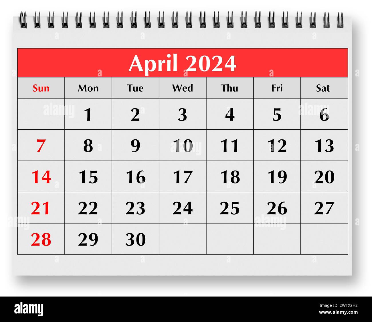 2024 calendar Cut Out Stock Images & Pictures - Alamy