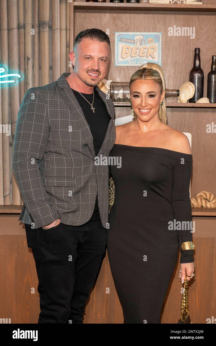 New York, United States. 19th Mar, 2024. NEW YORK, NEW YORK - MARCH 19: Nate Cabral and Danielle Carbral attend the 'Road House' New York Premiere at Jazz at Lincoln Center on March 19, 2024 in New York City. Credit: Ron Adar/Alamy Live News Stock Photo