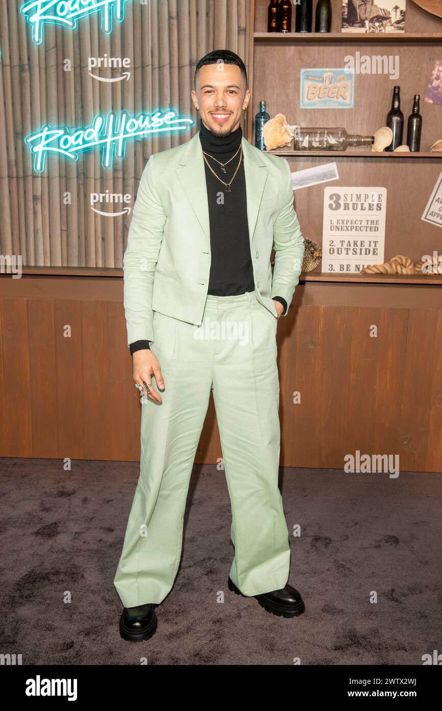 New York, United States. 19th Mar, 2024. NEW YORK, NEW YORK - MARCH 19: Dominique Columbus attends the 'Road House' New York Premiere at Jazz at Lincoln Center on March 19, 2024 in New York City. Credit: Ron Adar/Alamy Live News Stock Photo