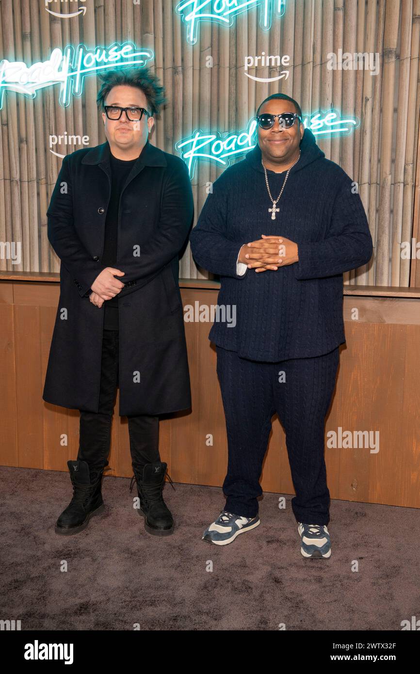 New York, United States. 19th Mar, 2024. NEW YORK, NEW YORK - MARCH 19: Johnny Ryan Jr. and Kenan Thompson attend the 'Road House' New York Premiere at Jazz at Lincoln Center on March 19, 2024 in New York City. Credit: Ron Adar/Alamy Live News Stock Photo