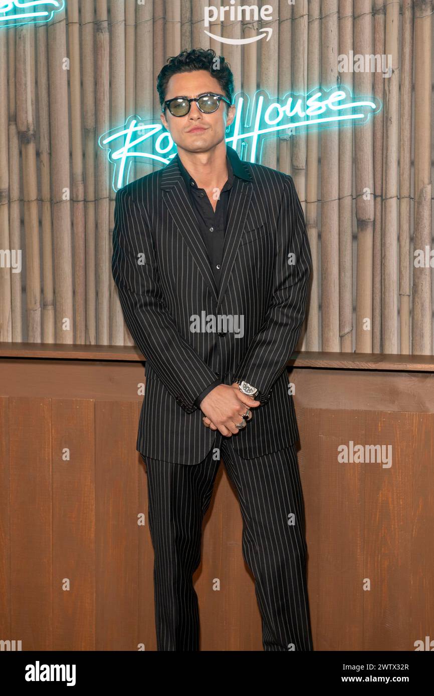 New York, United States. 19th Mar, 2024. NEW YORK, NEW YORK - MARCH 19: Darren Barnet attends the 'Road House' New York Premiere at Jazz at Lincoln Center on March 19, 2024 in New York City. Credit: Ron Adar/Alamy Live News Stock Photo