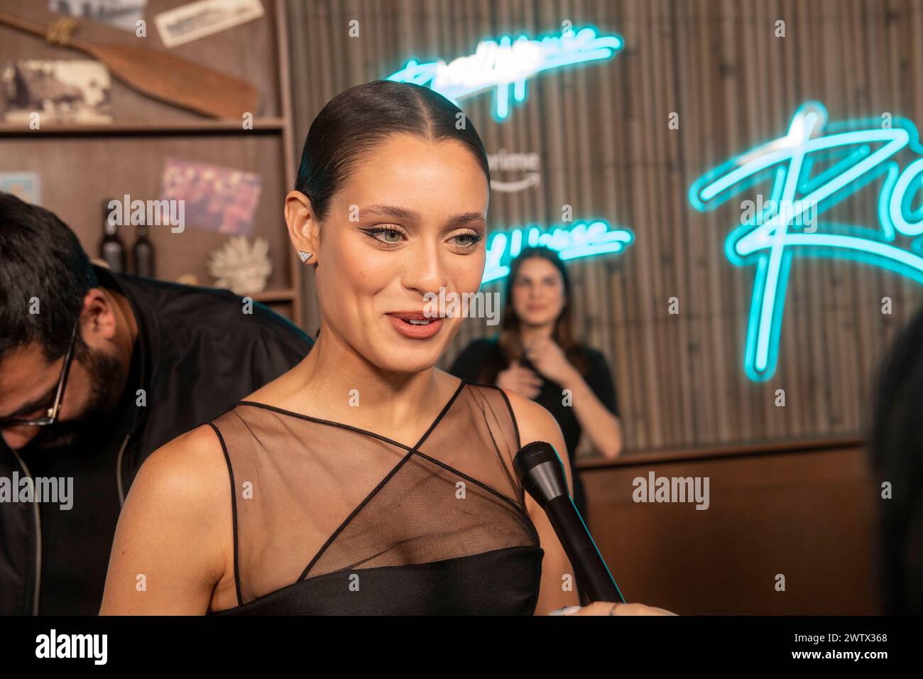 New York, United States. 19th Mar, 2024. NEW YORK, NEW YORK - MARCH 19: Daniela Melchior attends the 'Road House' New York Premiere at Jazz at Lincoln Center on March 19, 2024 in New York City. Credit: Ron Adar/Alamy Live News Stock Photo