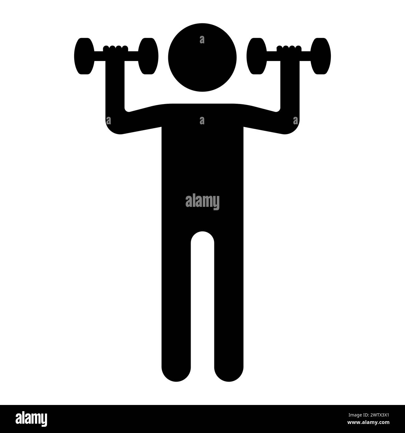 black vector exercise icon on white background Stock Vector Image & Art ...