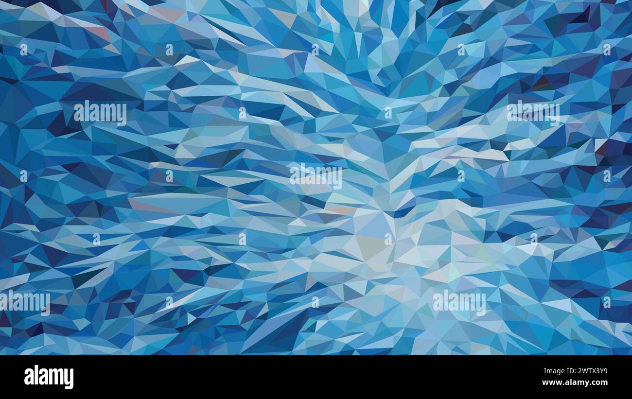 Vector Low poly abstract blue sky background, trendy, geometric ...