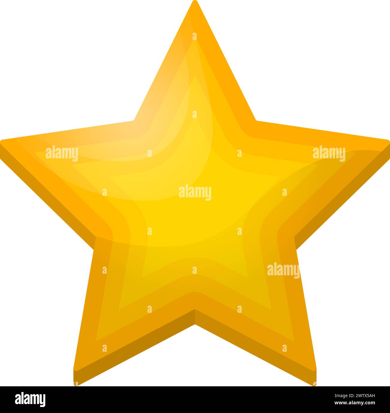 Shiny star ui element. Cartoon game icon Stock Vector