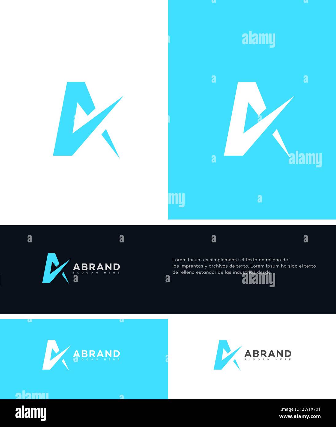 A Letter Logo Icon Brand Identity Sign. A Letter Symbol Template Stock ...