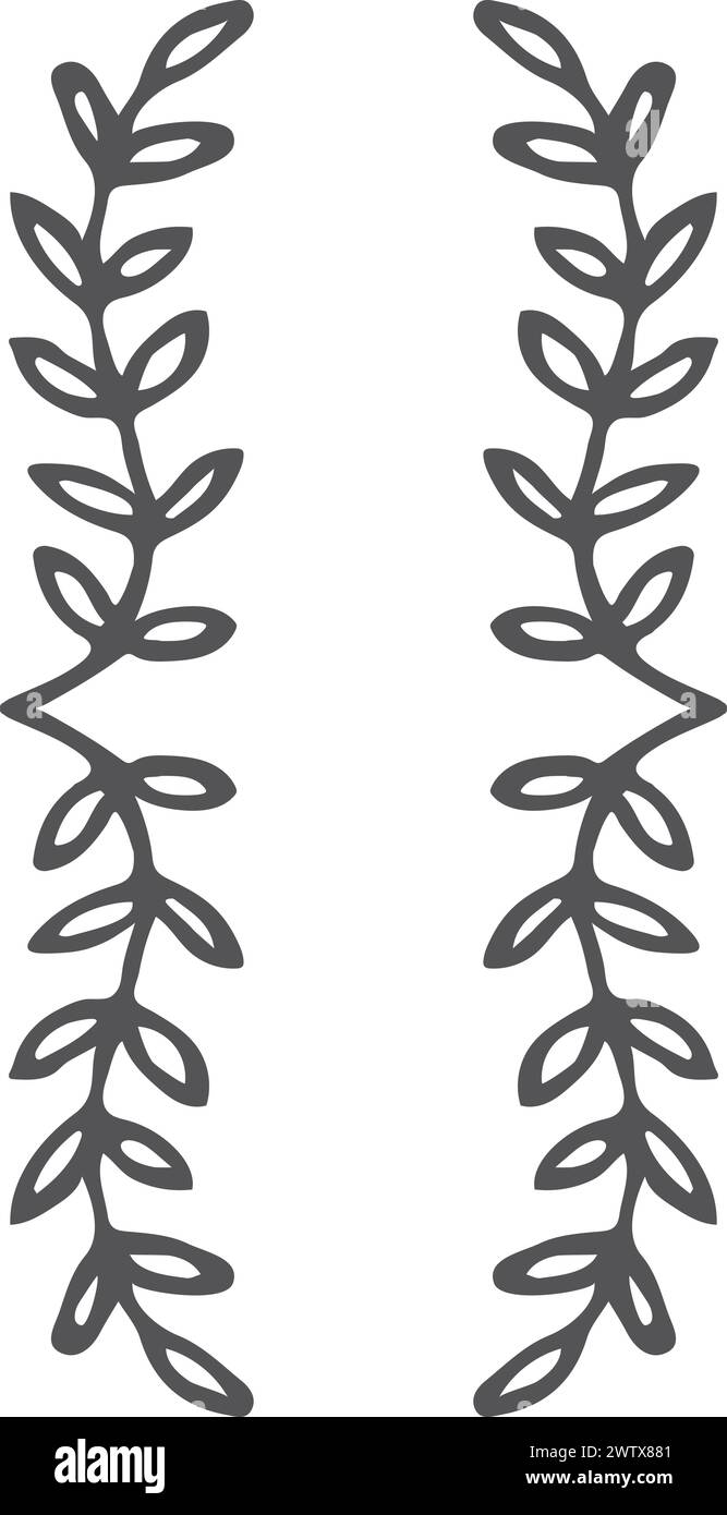 Floral braces. Decorative elegant design typography element Stock Vector