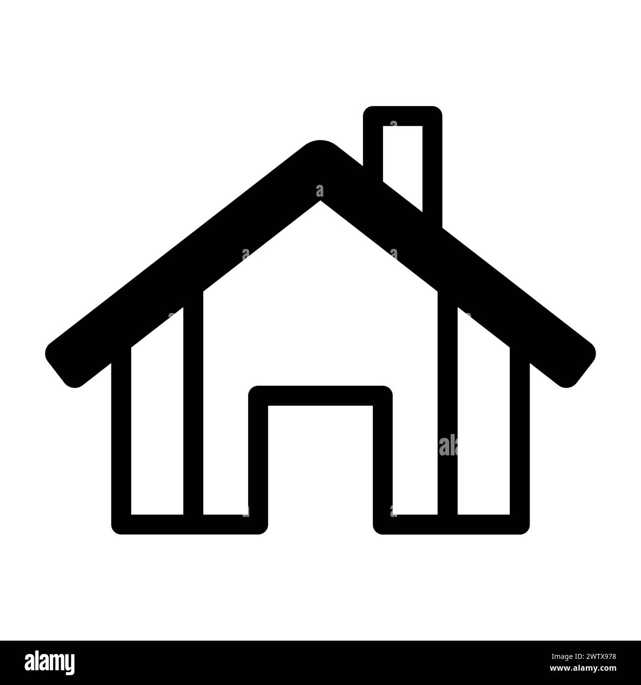 black vector house icon on white background Stock Vector Image & Art ...