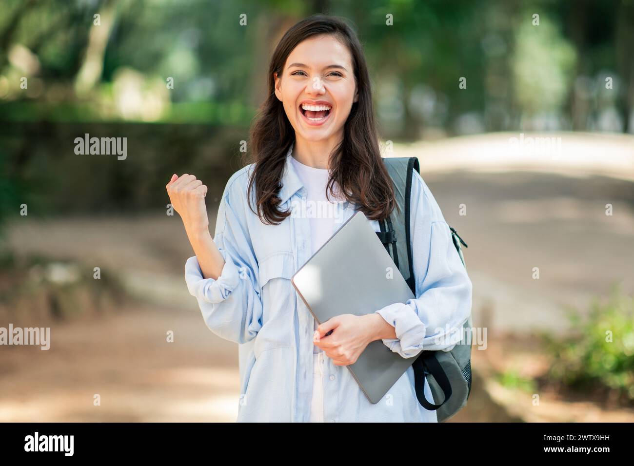 Woman fist pump hi-res stock photography and images - Alamy