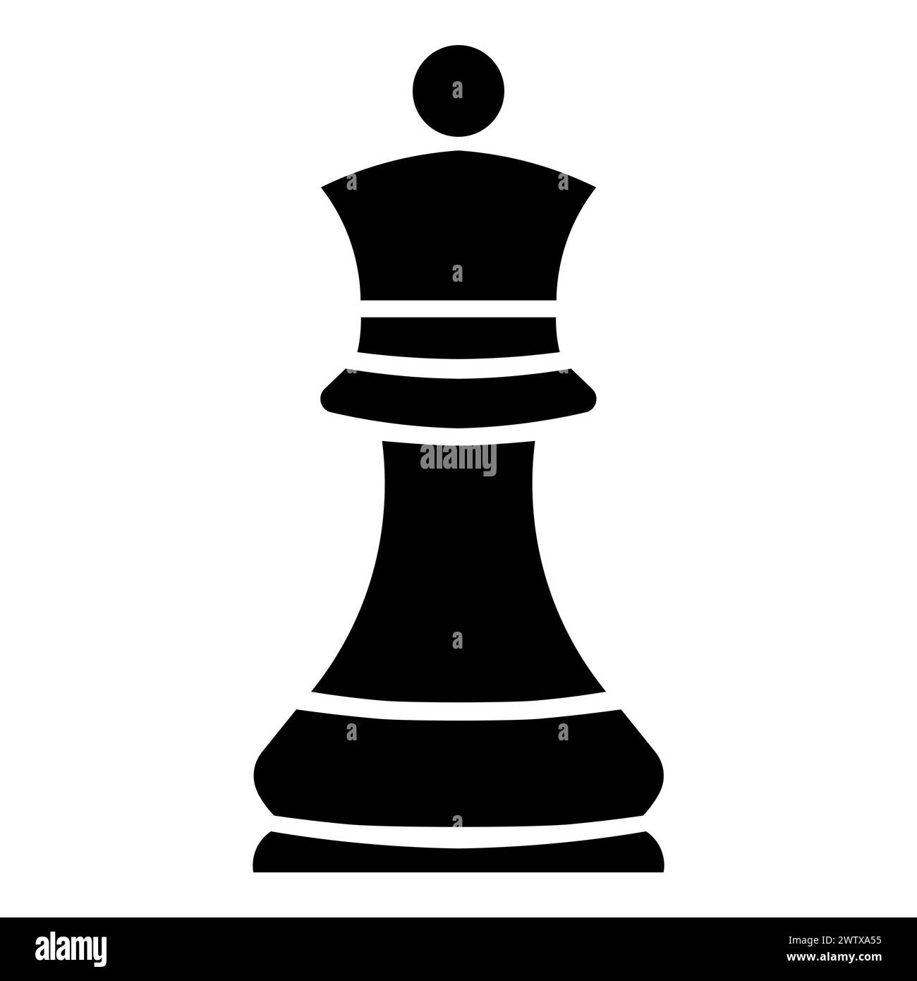 black vector chess icon on white background Stock Vector Image & Art ...
