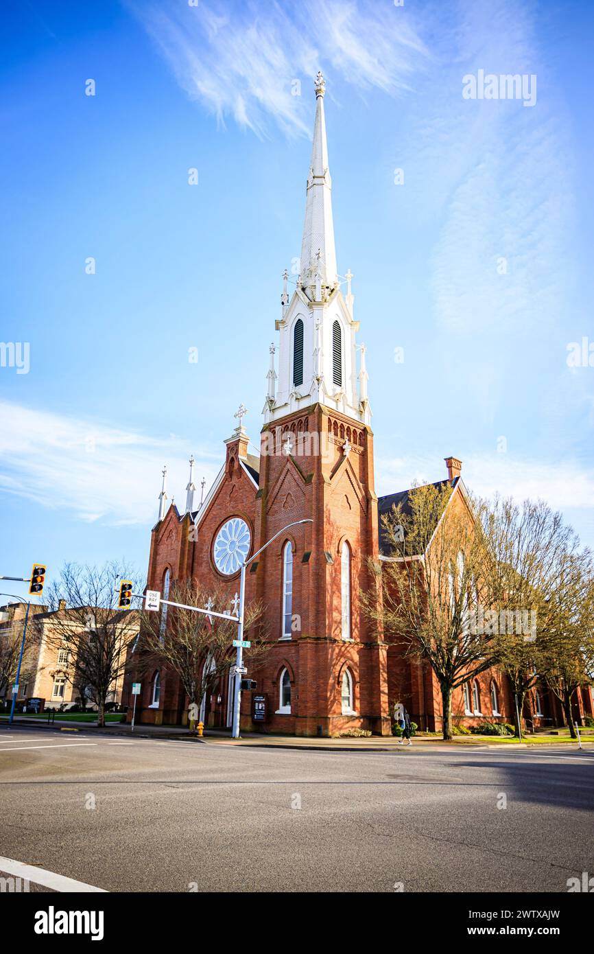 The historic First United Methodist Church in Salem Stock Photo