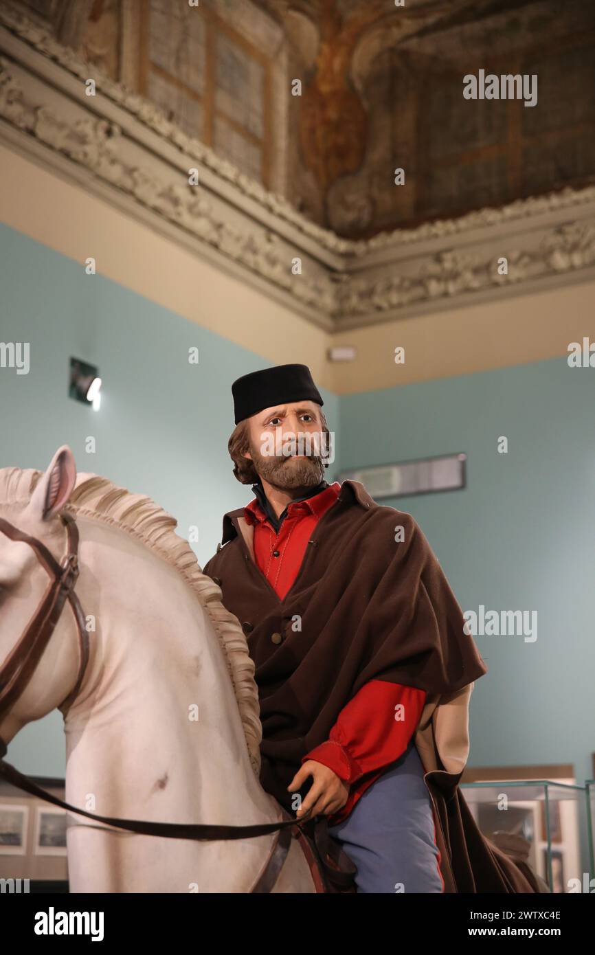 statue of Giuseppe Garibaldi (1807-1882). Italian general, patriot, revolutionary and repubican. Museum of Risorgimento. Turin. Italy. Stock Photo