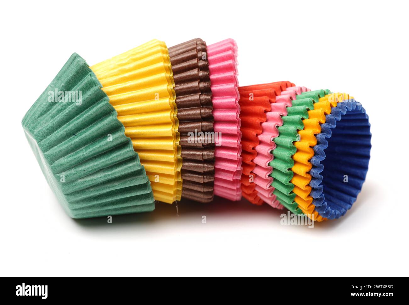 cupcake liners isolated on white background Stock Photo