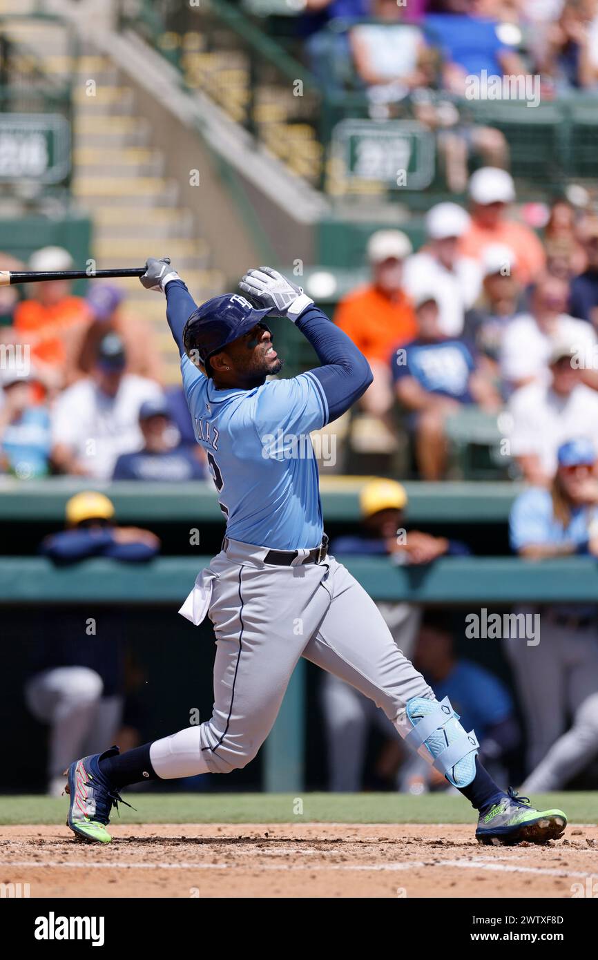 SARASOTA, FL - MARCH 12: Tampa Bay Rays first baseman Yandy Diaz (2 ...