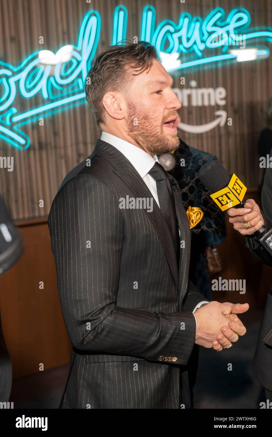 New York, United States. 19th Mar, 2024. Conor McGregor attends the 'Road House' New York Premiere at Jazz at Lincoln Center in New York City. (Photo by Ron Adar/SOPA Images/Sipa USA) Credit: Sipa USA/Alamy Live News Stock Photo