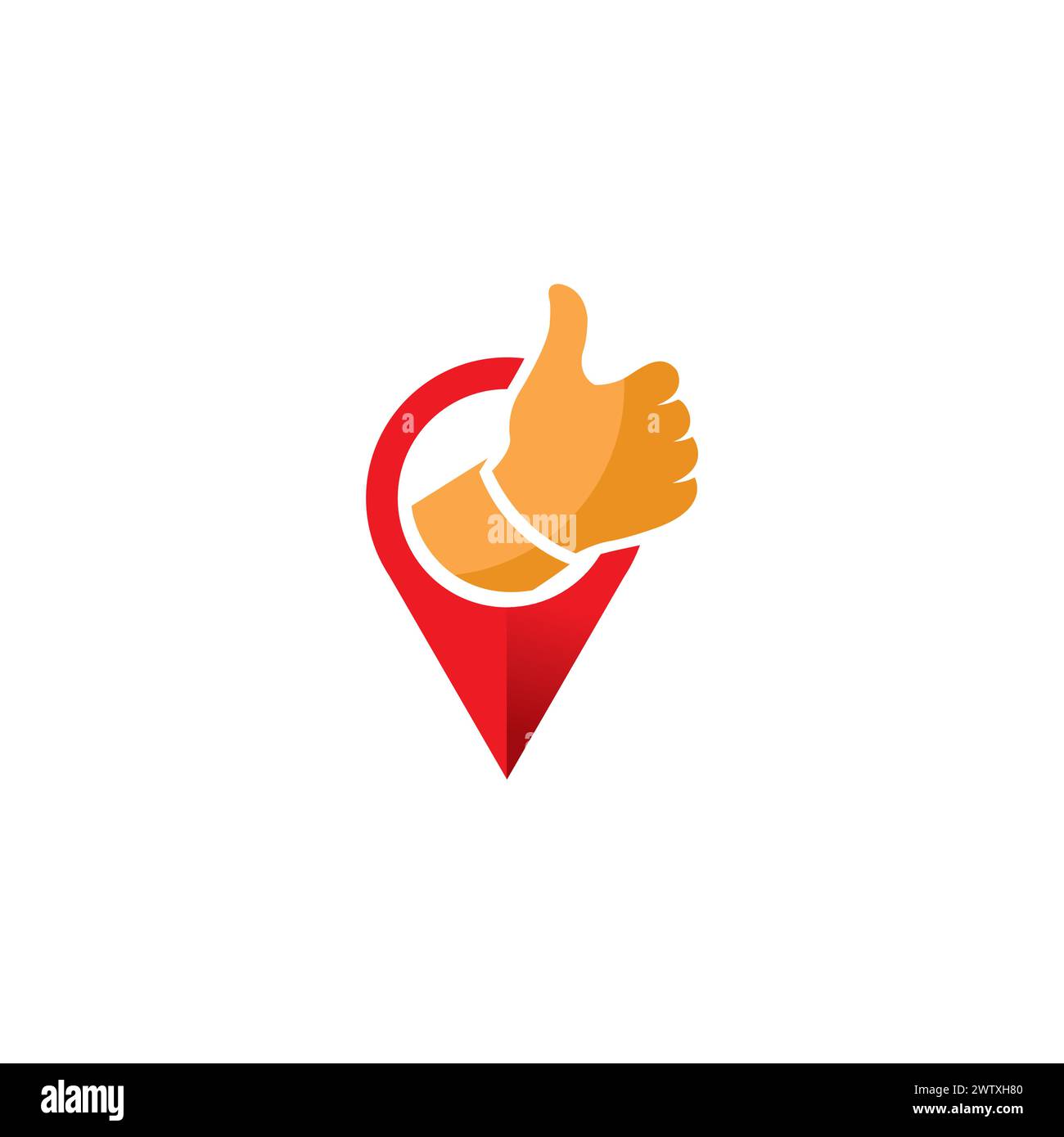 Thumb Pin Logo. location logo Stock Vector Image & Art - Alamy