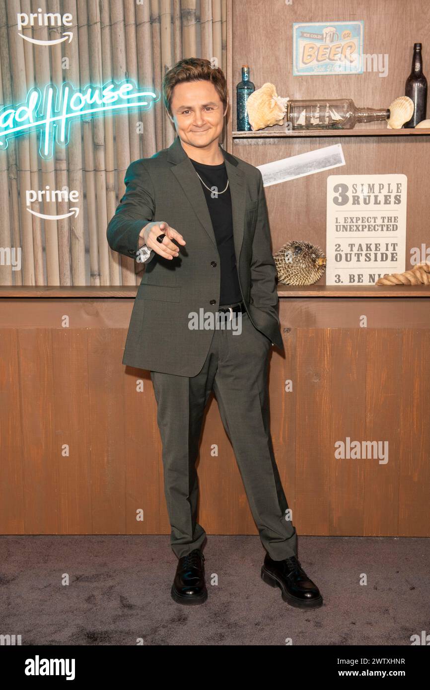 New York, United States. 19th Mar, 2024. Arturo Castro attends the 'Road House' New York Premiere at Jazz at Lincoln Center in New York City. (Photo by Ron Adar/SOPA Images/Sipa USA) Credit: Sipa USA/Alamy Live News Stock Photo
