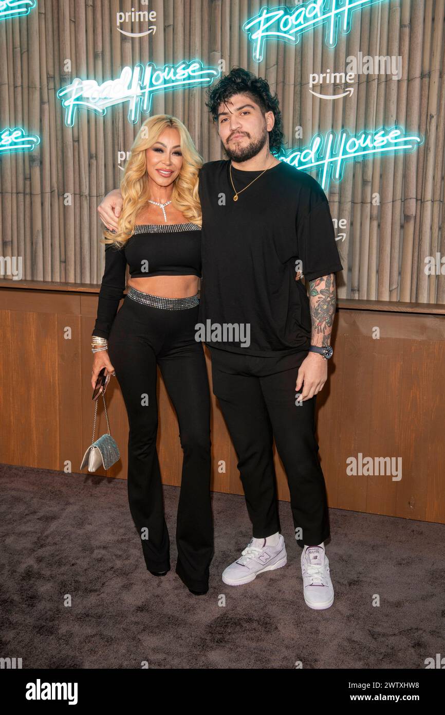 New York, United States. 19th Mar, 2024. Dillon Danis (R) attends the 'Road House' New York Premiere at Jazz at Lincoln Center in New York City. Credit: SOPA Images Limited/Alamy Live News Stock Photo