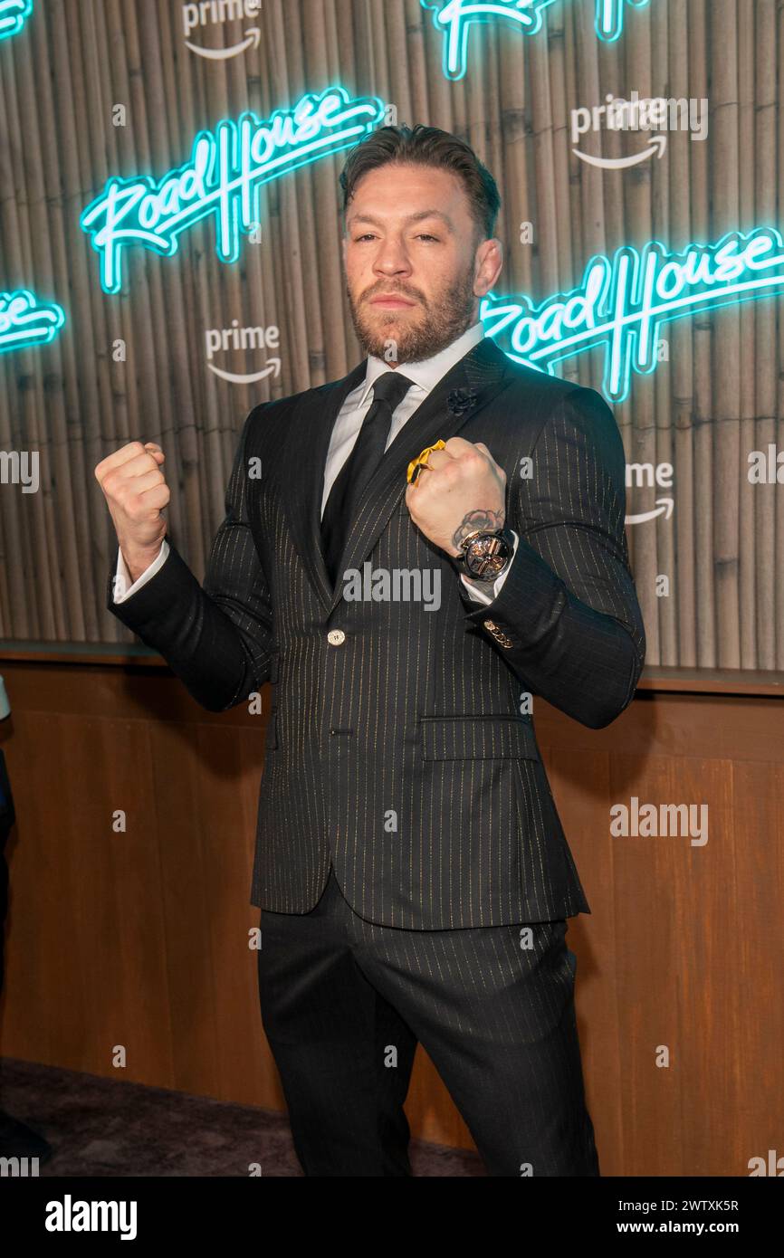 New York, United States. 19th Mar, 2024. Conor McGregor attends the 'Road House' New York Premiere at Jazz at Lincoln Center in New York City. Credit: SOPA Images Limited/Alamy Live News Stock Photo