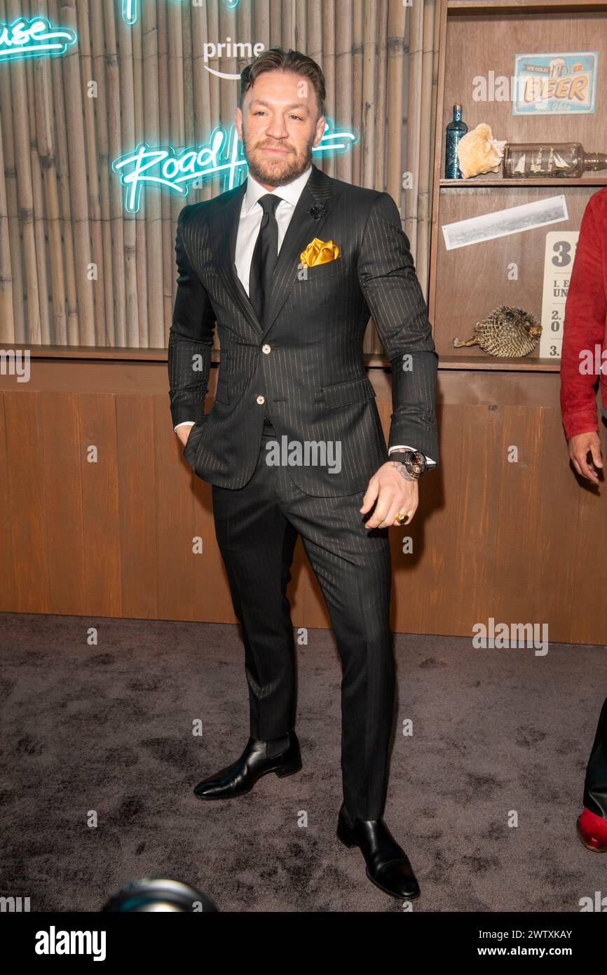 New York, United States. 19th Mar, 2024. Conor McGregor attends the 'Road House' New York Premiere at Jazz at Lincoln Center in New York City. Credit: SOPA Images Limited/Alamy Live News Stock Photo