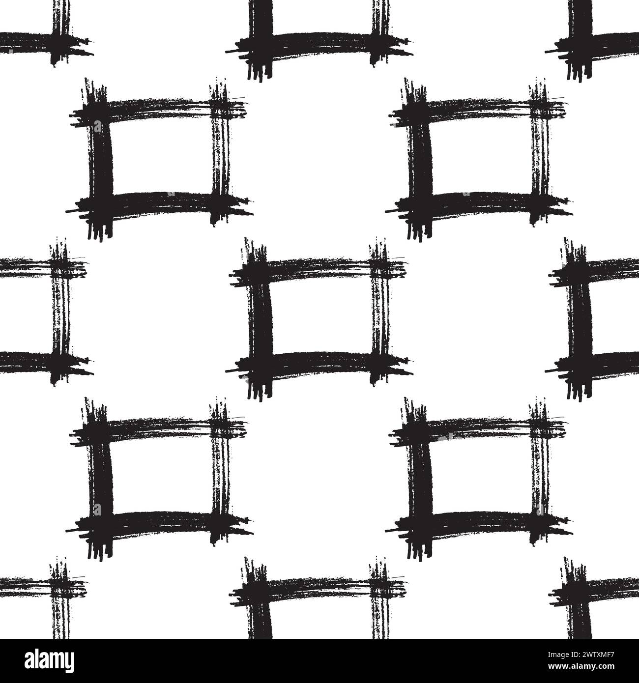 Seamless Pattern with hand drawn black scribble Smear. Abstract grunge ...