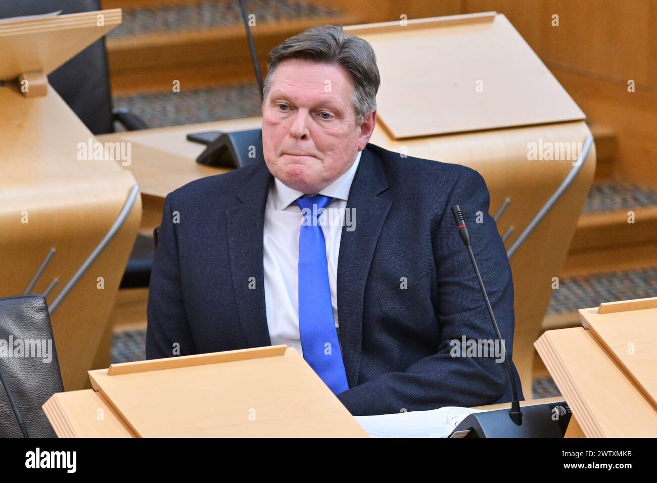 Edinburgh Scotland, UK 19 March 2024. Stephen Kerr MSP at the Scottish