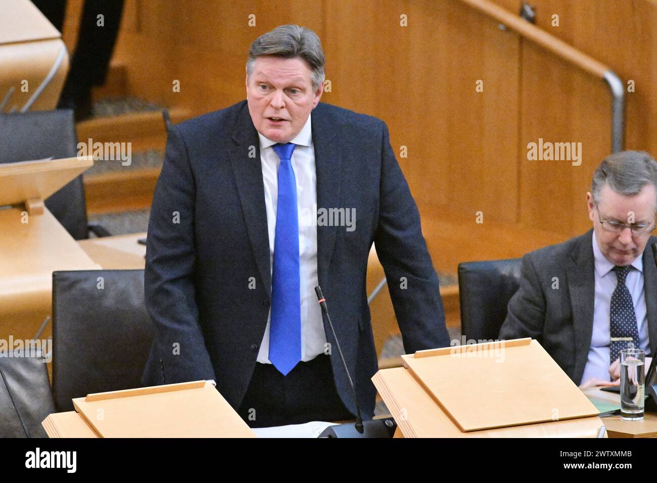 Edinburgh Scotland, UK 19 March 2024. Stephen Kerr MSP at the Scottish