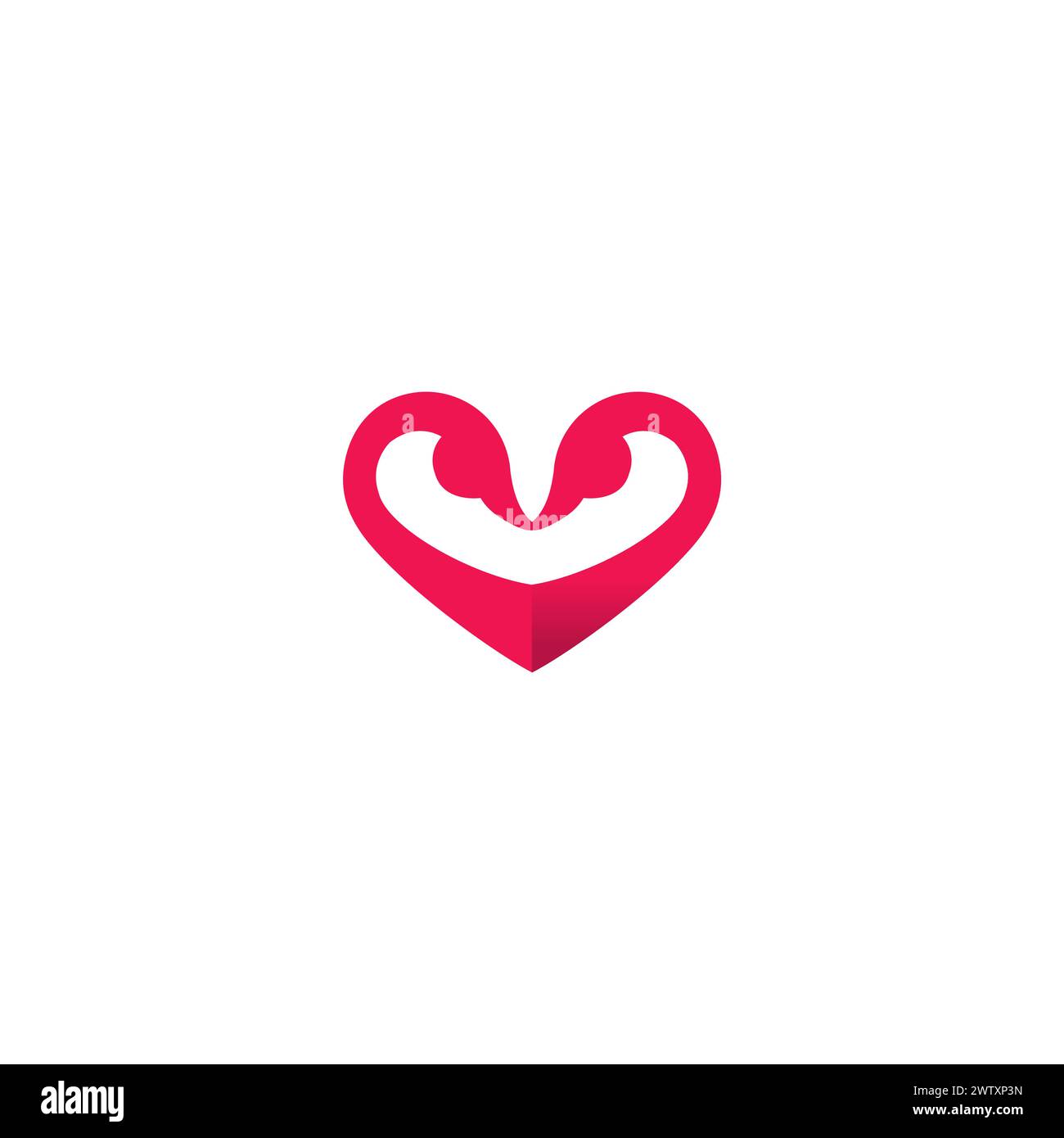 Love Swan Logo. Swan Icon Vector Stock Vector