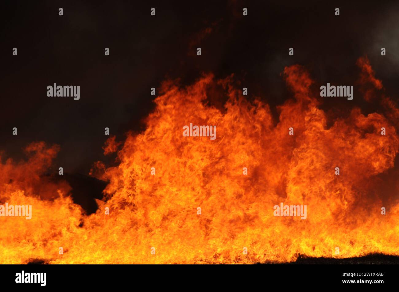 Plane Crash Simulator Fire Stock Photo Alamy