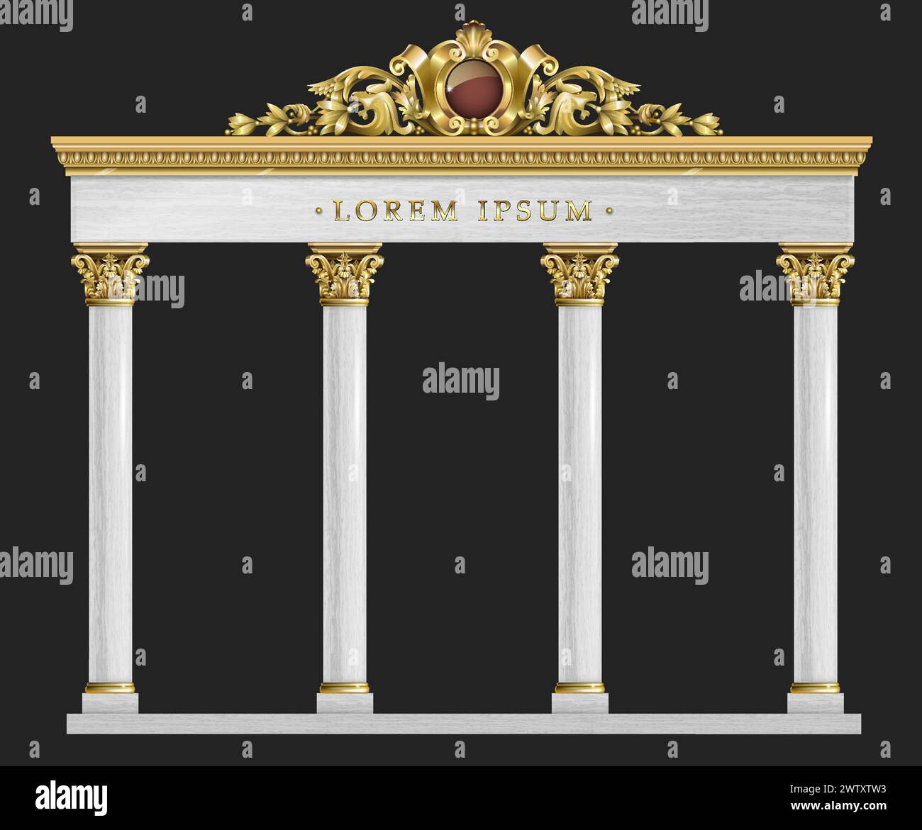 Gold classic frame of the rococo baroque door Stock Vector Image & Art ...