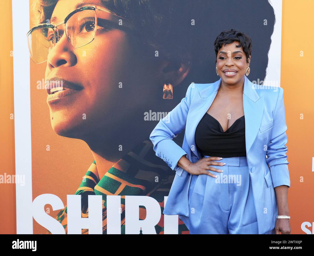 Niecy Nash-Betts arrives at the Netflix's SHIRLEY Los Angeles Premiere held at The Egyptian Theatre in Hollywood, CA on Tuesday, ?March 19, 2024. (Photo By Sthanlee B. Mirador/Sipa USA) Stock Photo