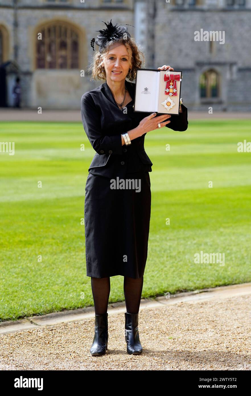 Dame Jennifer Dixon after being made a Dame Commander of the British Empire during an investiture ceremony at Windsor Castle, Berkshire. Picture date: Wednesday March 20, 2024. Stock Photo