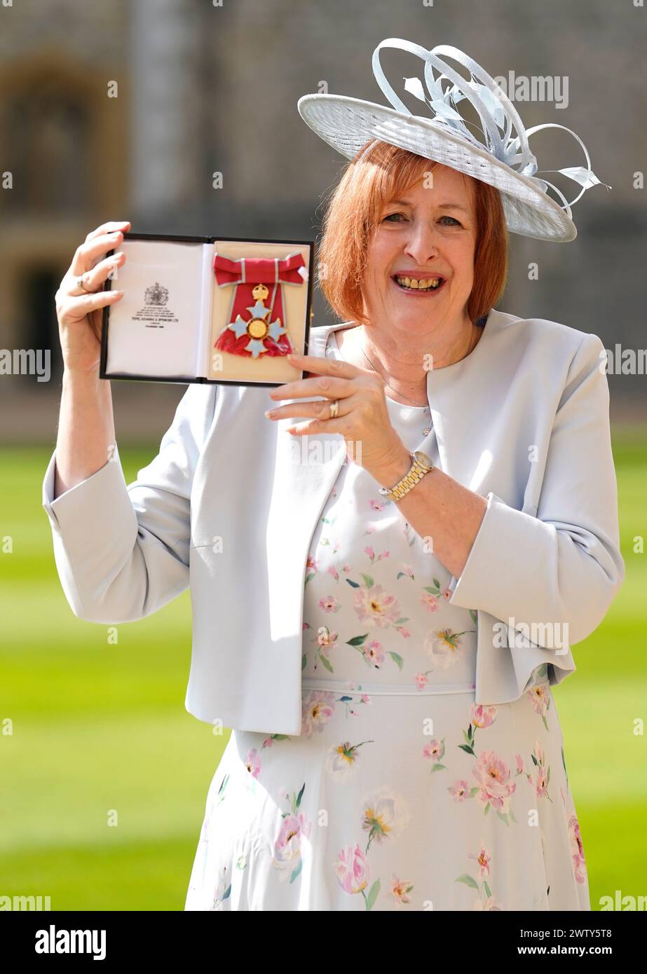 Yvonne Fovargue, Member of Parliament for Makerfield, after being made a Commander of the Order of the British Empire (CBE) during an investiture ceremony at Windsor Castle, Berkshire. Picture date: Wednesday March 20, 2024. Stock Photo