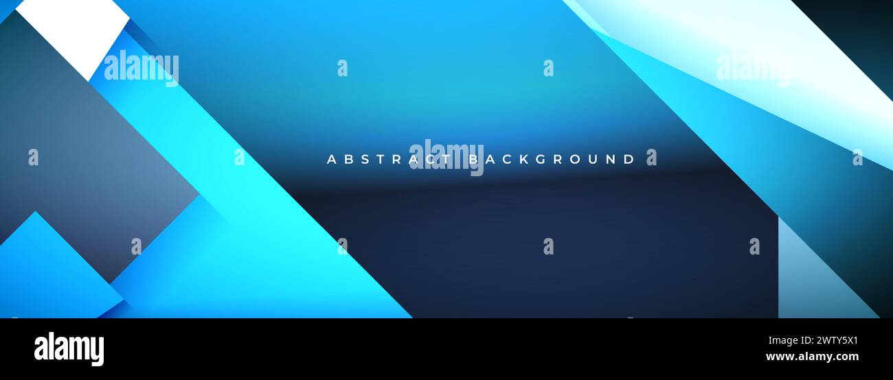 Blue modern abstract wide banner background graphic design with lines ...