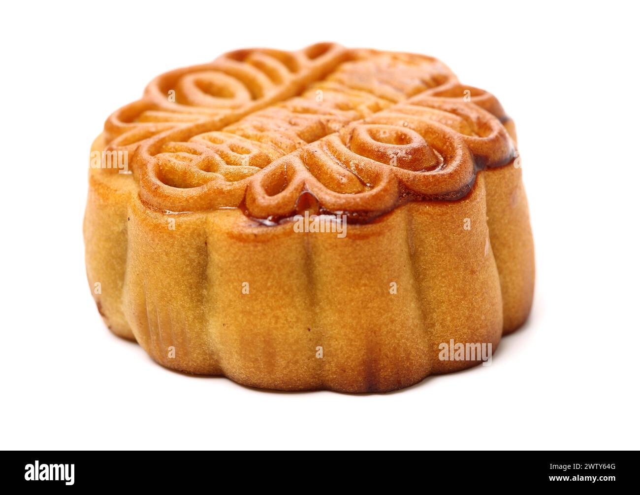 Mid-Autumn Festival moon cake on white background Stock Photo - Alamy