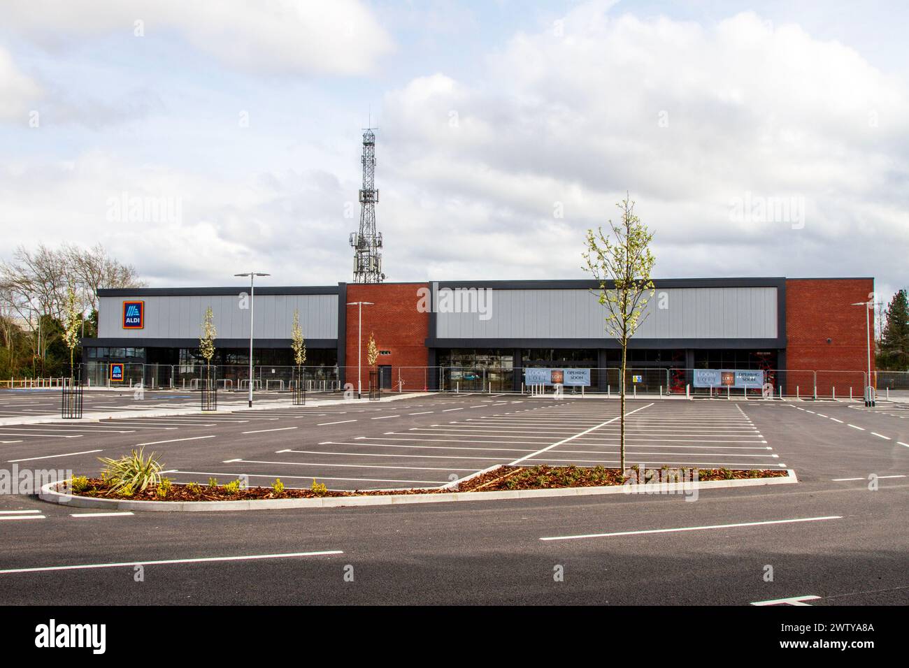 New Aldi Store at Preston Docks, UK. Aldi's newest supermarket