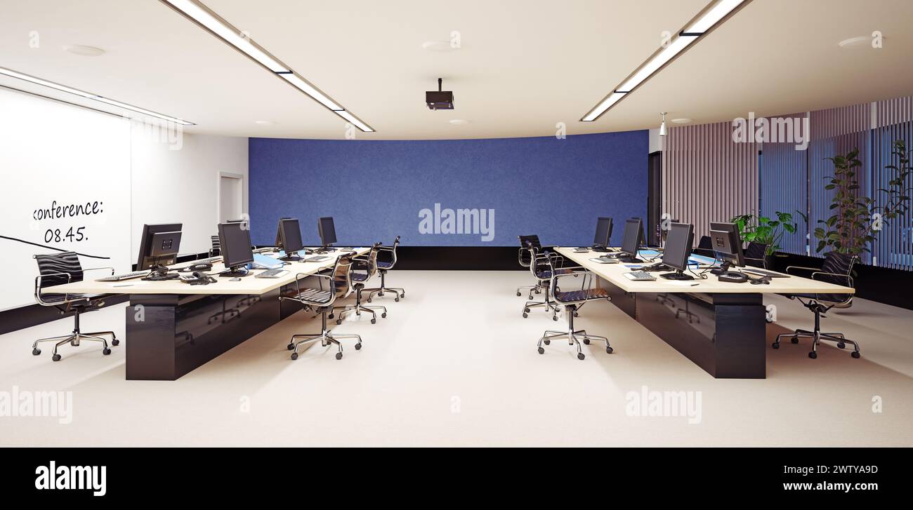 Modern office interior design Stock Photo - Alamy