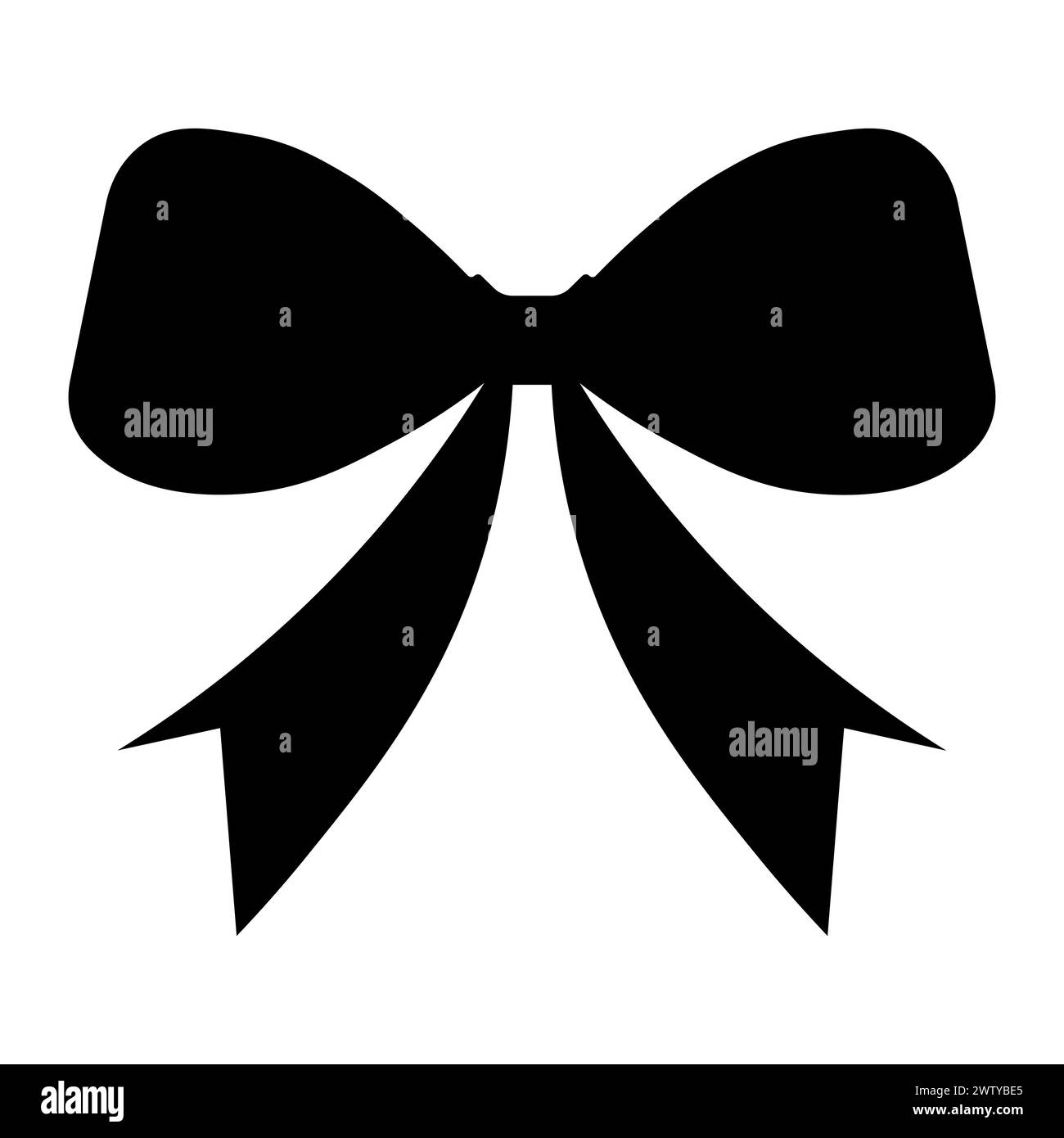 black vector ribbon icon on white background Stock Vector Image & Art ...