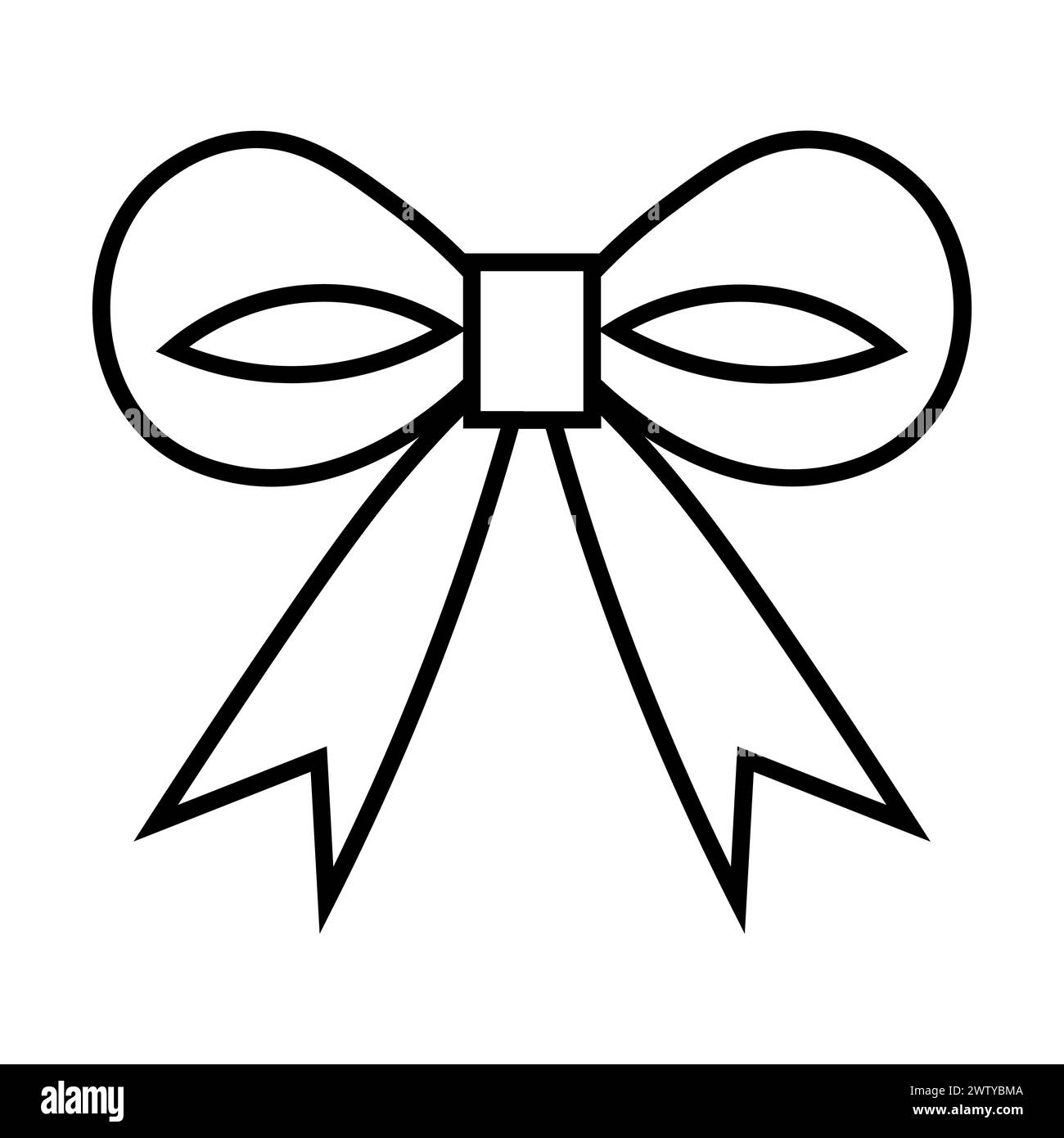 black vector ribbon icon on white background Stock Vector Image & Art ...