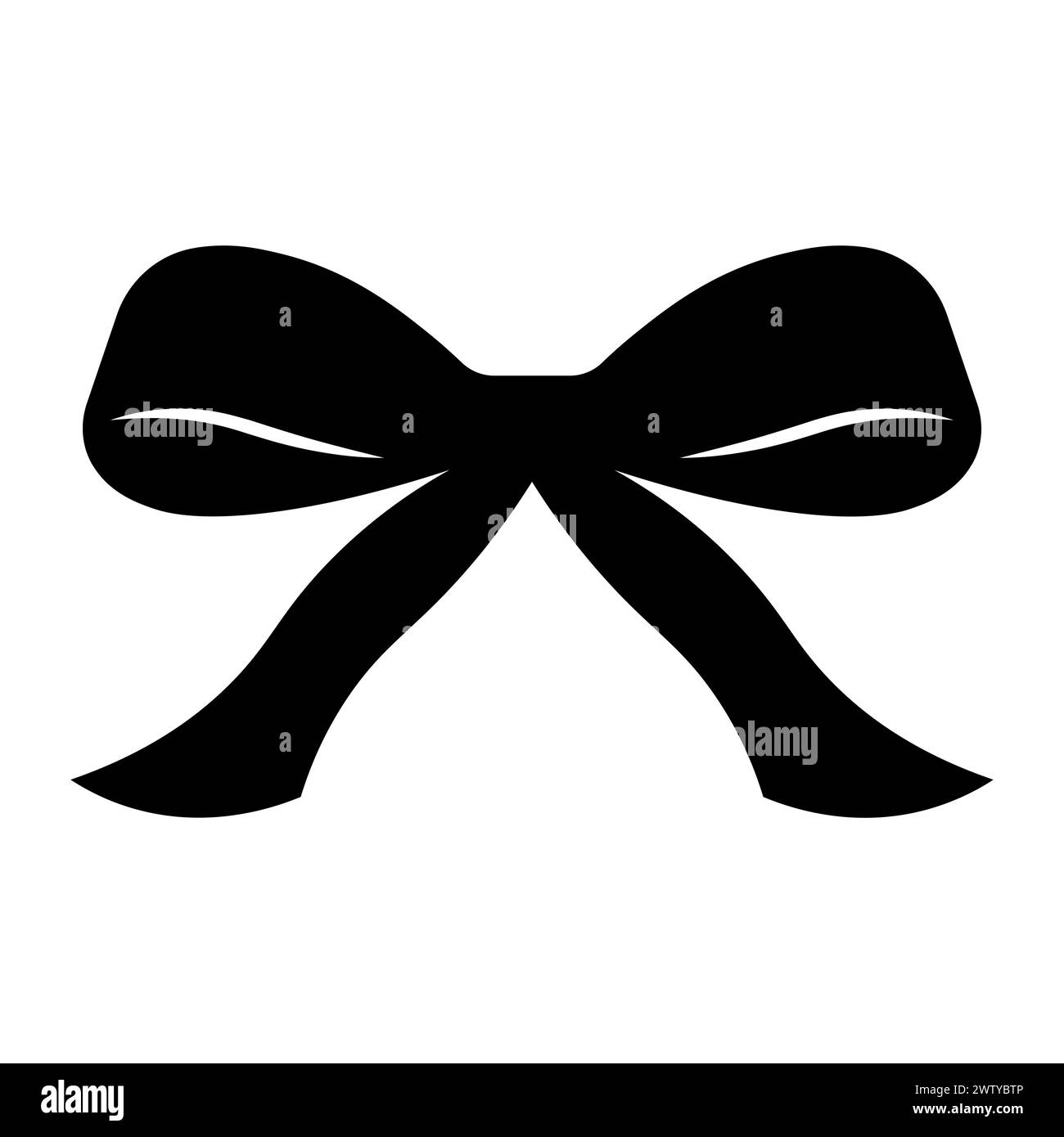 black vector ribbon icon on white background Stock Vector Image & Art ...