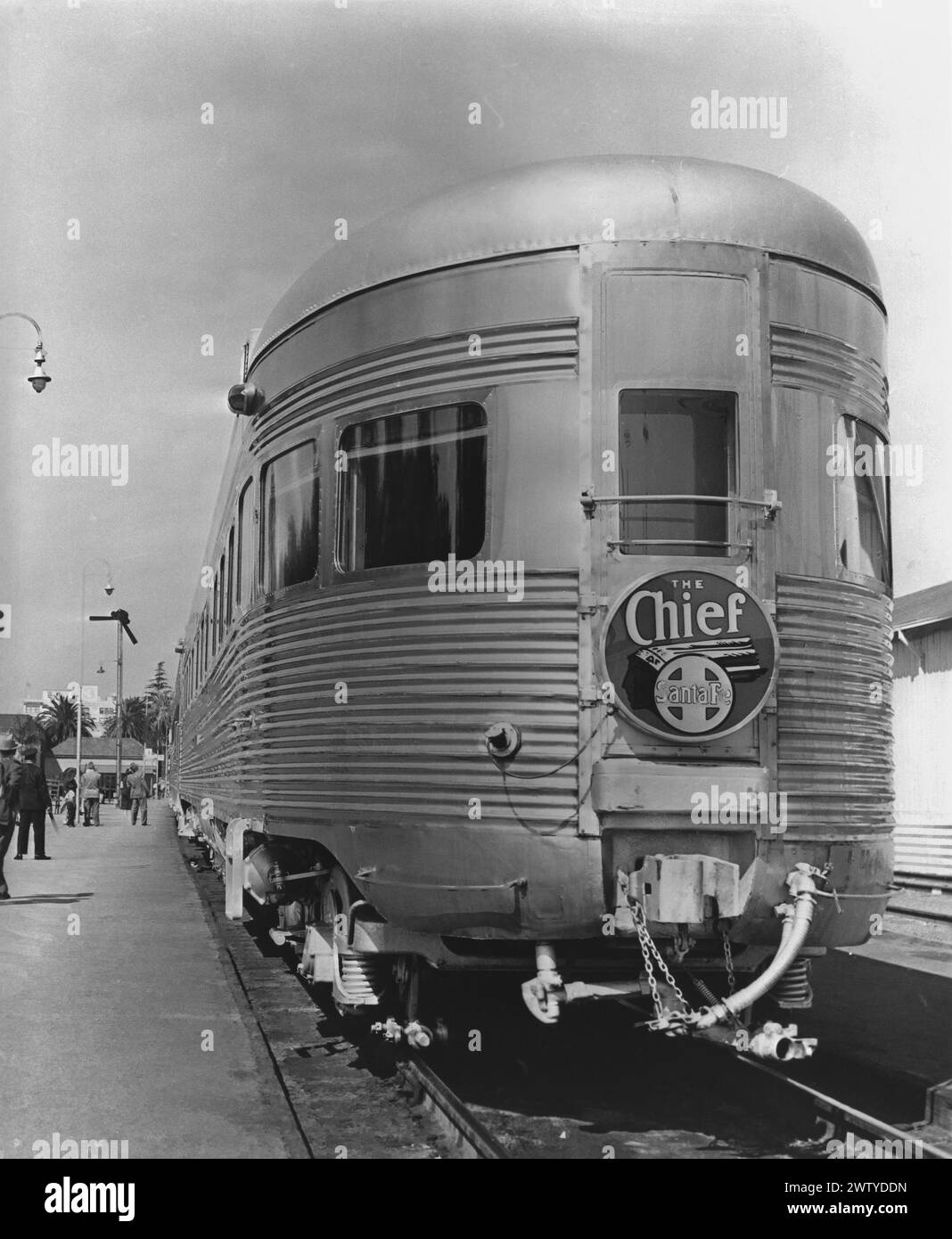 Historical train of the santa fe railroad Black and White